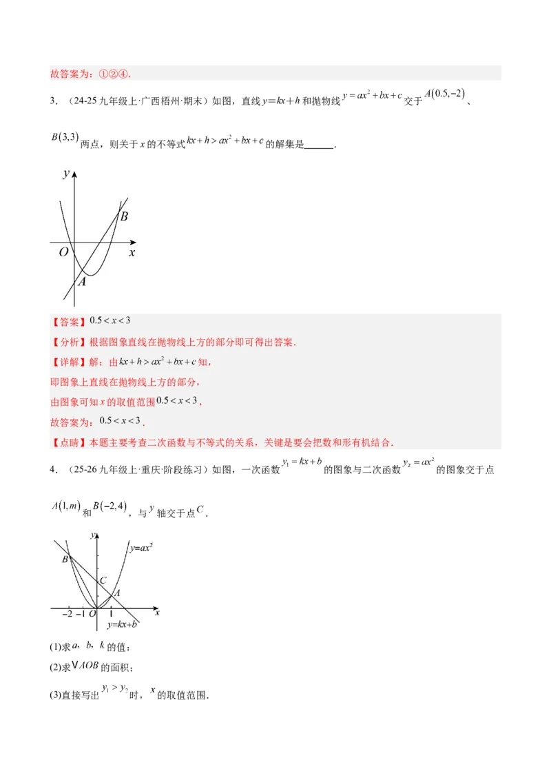 专题02二次函数的图象和性质重难点题型专训（4个知识点+11大题型+3大拓展训练+自我检测）（教师版）_人教版数学九年级上册_版本二_九年级数学上册（人教版）_重难点专题提升-V7_2026版