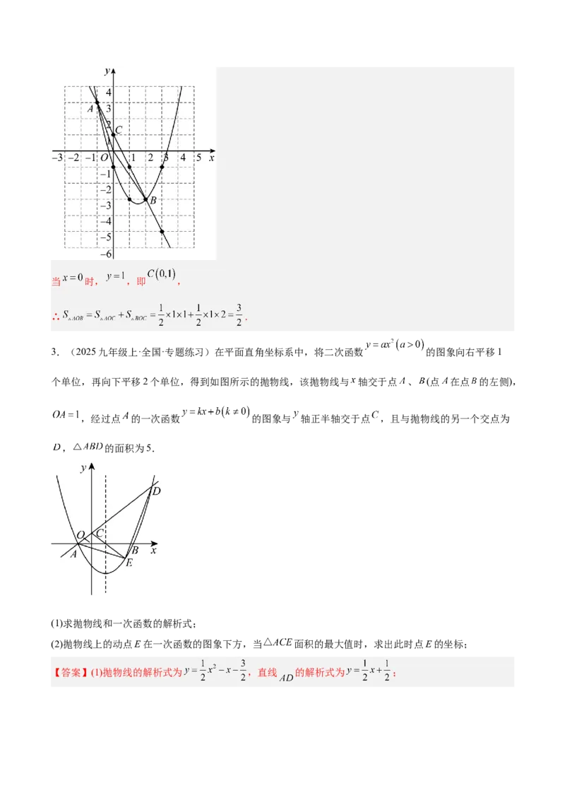 专题02二次函数的图象和性质重难点题型专训（4个知识点+11大题型+3大拓展训练+自我检测）（教师版）_人教版数学九年级上册_版本二_九年级数学上册（人教版）_重难点专题提升-V7_2026版