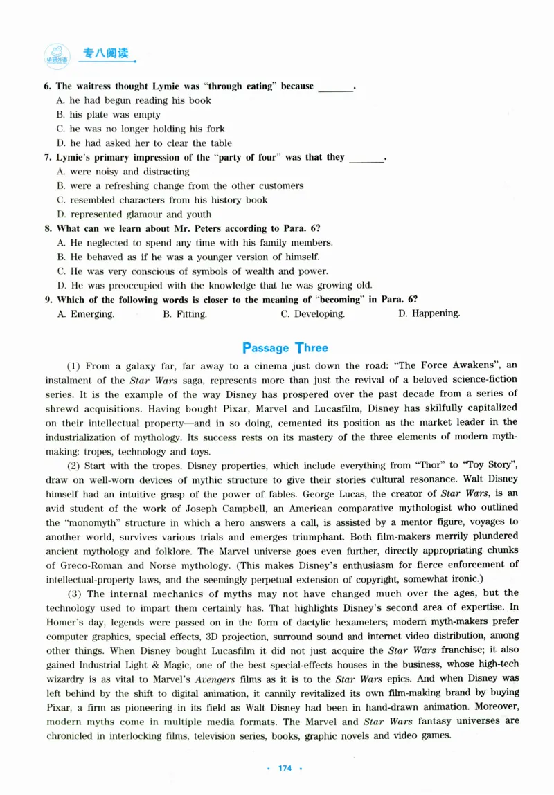 part365篇阅读模拟集训_英语专八真题c_专八版本1(优先学)_专八各类练习(赠送资料)_华研专八练习_华研新版专八_华研专八阅读180篇_最新版_拆分版本