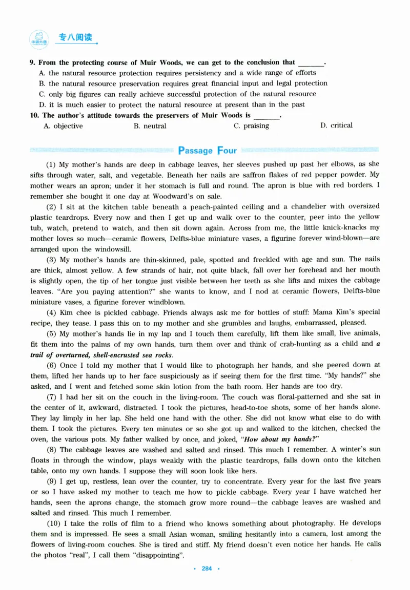 part365篇阅读模拟集训_英语专八真题c_专八版本1(优先学)_专八各类练习(赠送资料)_华研专八练习_华研新版专八_华研专八阅读180篇_最新版_拆分版本