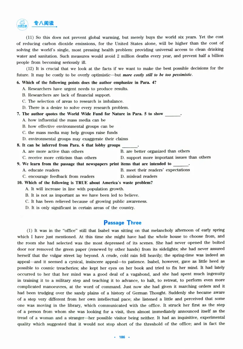 part365篇阅读模拟集训_英语专八真题c_专八版本1(优先学)_专八各类练习(赠送资料)_华研专八练习_华研新版专八_华研专八阅读180篇_最新版_拆分版本