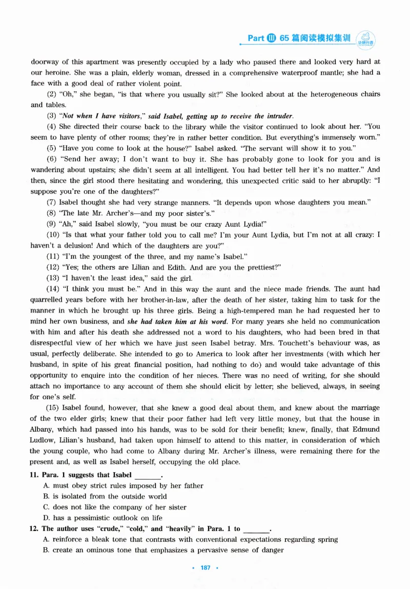 part365篇阅读模拟集训_英语专八真题c_专八版本1(优先学)_专八各类练习(赠送资料)_华研专八练习_华研新版专八_华研专八阅读180篇_最新版_拆分版本