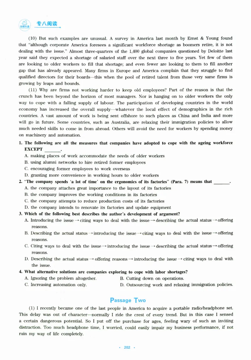 part365篇阅读模拟集训_英语专八真题c_专八版本1(优先学)_专八各类练习(赠送资料)_华研专八练习_华研新版专八_华研专八阅读180篇_最新版_拆分版本