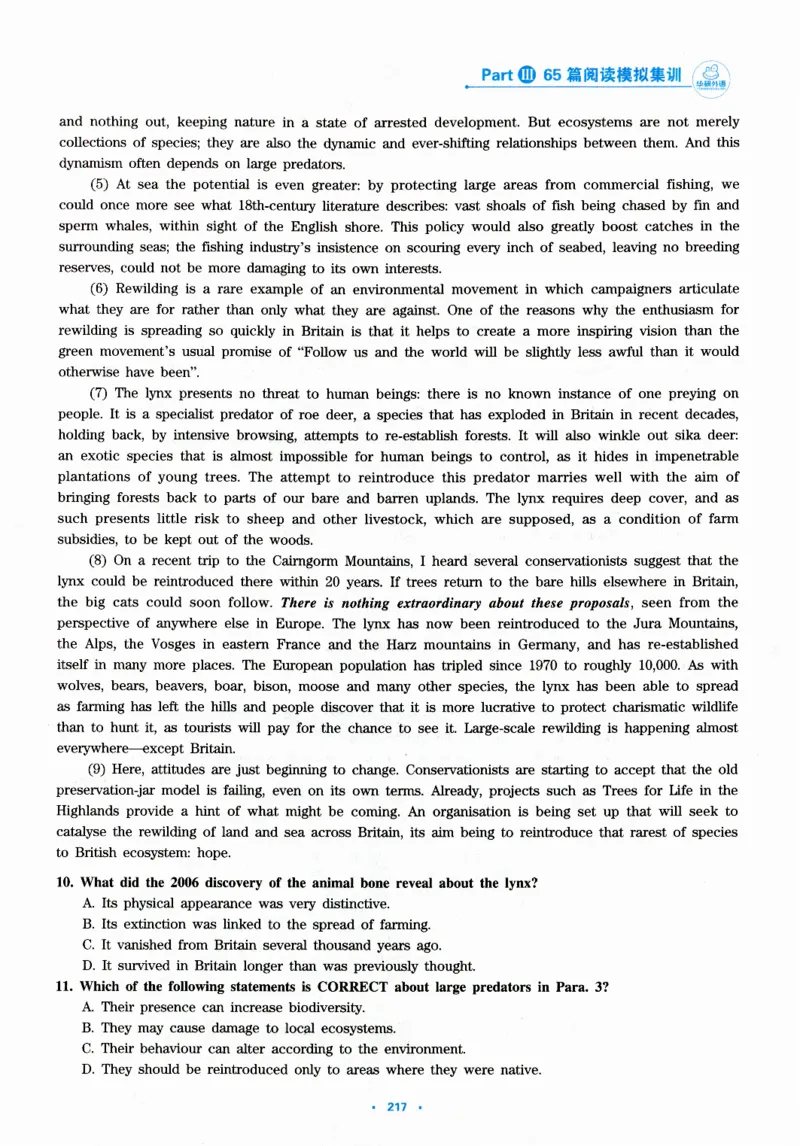part365篇阅读模拟集训_英语专八真题c_专八版本1(优先学)_专八各类练习(赠送资料)_华研专八练习_华研新版专八_华研专八阅读180篇_最新版_拆分版本