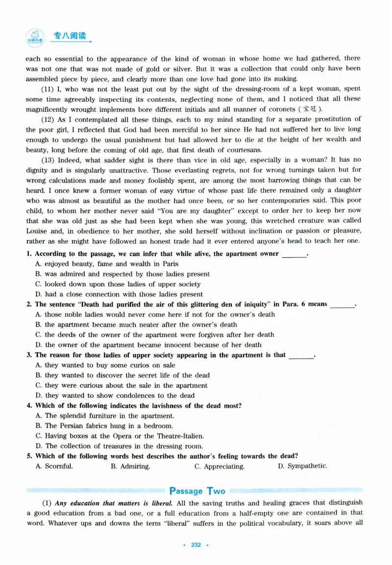 part365篇阅读模拟集训_英语专八真题c_专八版本1(优先学)_专八各类练习(赠送资料)_华研专八练习_华研新版专八_华研专八阅读180篇_最新版_拆分版本