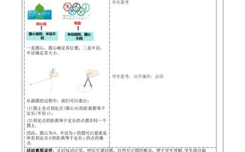 《24.1.1圆》教学设计_人教版数学九年级上册_版本二_九年级数学上册（人教版）_大单元教学课件+教学设计-U42_第二十四章圆_24.1.1圆（24张PPT）+教案+大单元教学设计