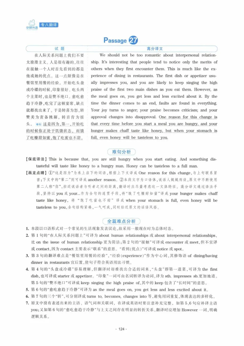 HY新版专八翻译160篇_英语专八真题c_专八各板块专项资料合集_B4-专八翻译160篇