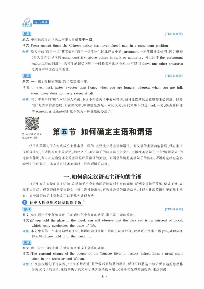 HY新版专八翻译160篇_英语专八真题c_专八各板块专项资料合集_B4-专八翻译160篇
