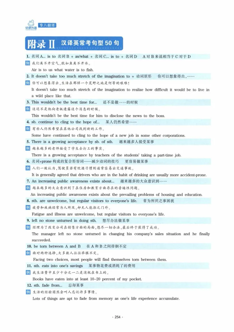 HY新版专八翻译160篇_英语专八真题c_专八各板块专项资料合集_B4-专八翻译160篇