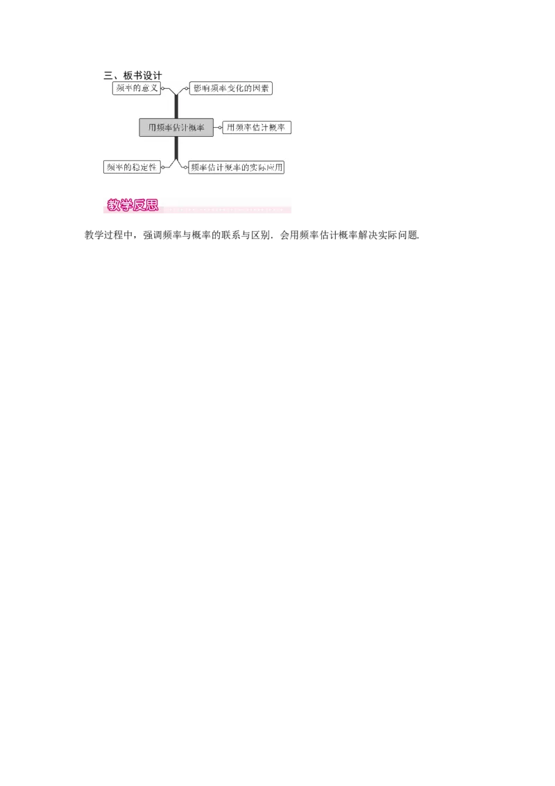 25.3用频率估计概率1_人教版数学九年级上册_版本二_九年级数学上册（人教版）_教学设计_教案多套_9上数教案选择3