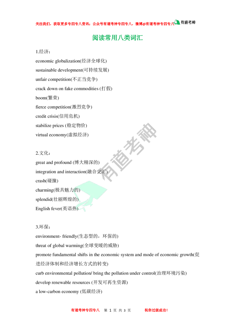 专四专八阅读常用八类词汇_英语专八真题c_专八版本1(优先学)_专八各类练习(赠送资料)_专八备考资料包_3专八阅读备考