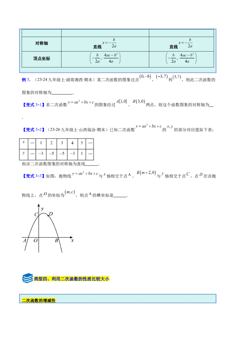 专题04二次函数的图象和性质的五类综合题型（压轴题专项训练）（学生版）_人教版数学九年级上册_版本二_九年级数学上册（人教版）_压轴题专项-V5_2026版