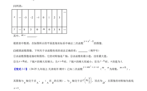 专题04二次函数的图象和性质的五类综合题型（压轴题专项训练）（学生版）_人教版数学九年级上册_版本二_九年级数学上册（人教版）_压轴题专项-V5_2026版