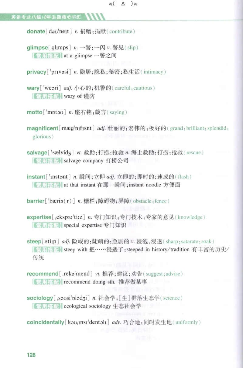 英语专八10年真题核心词汇Lesson1-21全_英语专八真题c_专八版本1(优先学)_专八各类练习(赠送资料)_华研专八练习_华研新版专八_华研专八词汇13000_赠送资料
