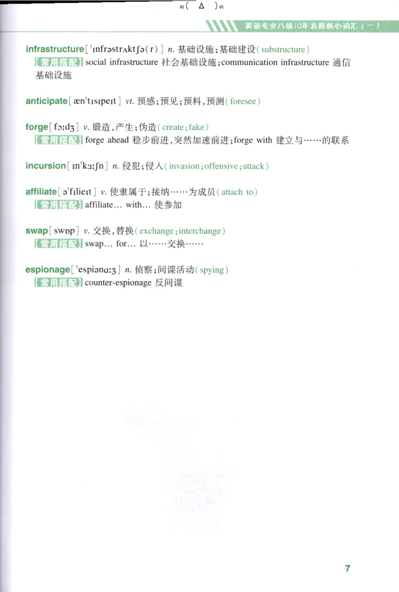 英语专八10年真题核心词汇Lesson1-21全_英语专八真题c_专八版本1(优先学)_专八各类练习(赠送资料)_华研专八练习_华研新版专八_华研专八词汇13000_赠送资料