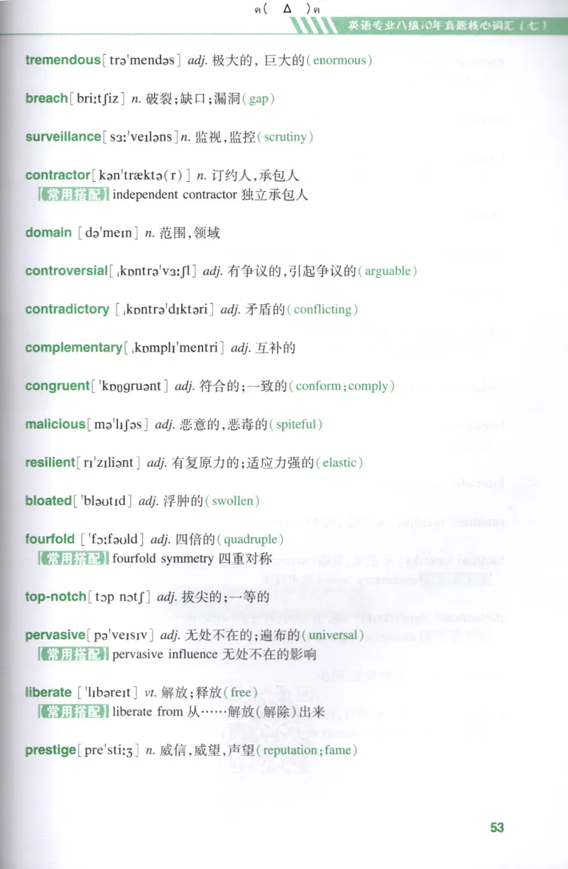 英语专八10年真题核心词汇Lesson1-21全_英语专八真题c_专八版本1(优先学)_专八各类练习(赠送资料)_华研专八练习_华研新版专八_华研专八词汇13000_赠送资料