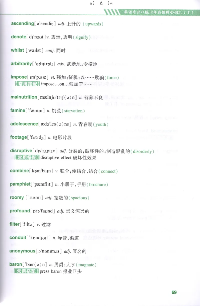 英语专八10年真题核心词汇Lesson1-21全_英语专八真题c_专八版本1(优先学)_专八各类练习(赠送资料)_华研专八练习_华研新版专八_华研专八词汇13000_赠送资料