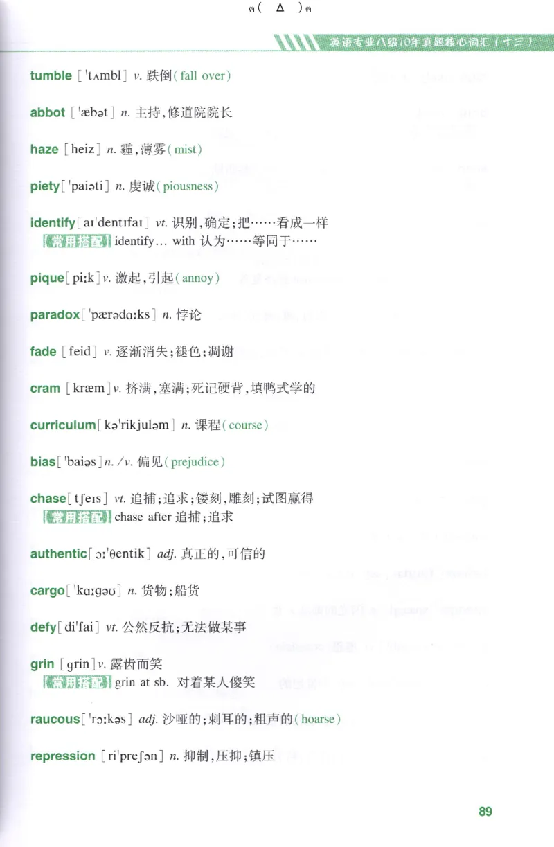 英语专八10年真题核心词汇Lesson1-21全_英语专八真题c_专八版本1(优先学)_专八各类练习(赠送资料)_华研专八练习_华研新版专八_华研专八词汇13000_赠送资料