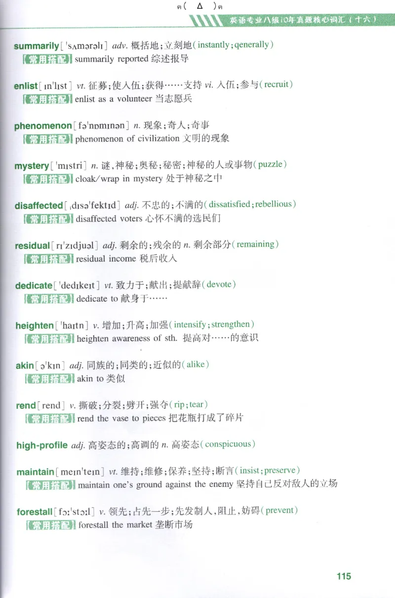 英语专八10年真题核心词汇Lesson1-21全_英语专八真题c_专八版本1(优先学)_专八各类练习(赠送资料)_华研专八练习_华研新版专八_华研专八词汇13000_赠送资料