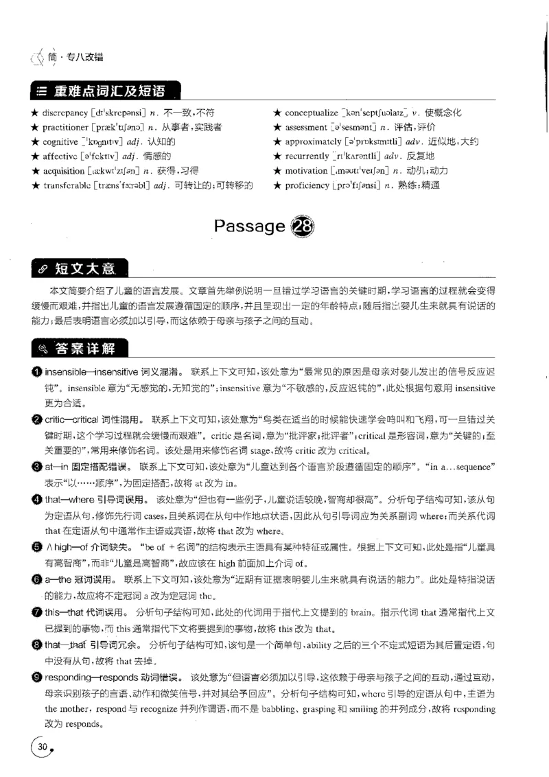 专八改错1200题解析_英语专八真题c_专八版本1(优先学)_专八各类练习(赠送资料)_星火专八练习_专八改错1200题