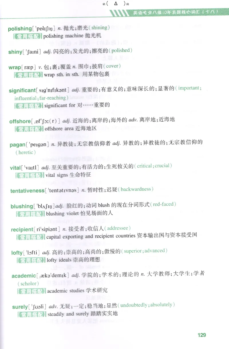 英语专八10年真题核心词汇Lesson1-21_英语专八真题c_专八版本1(优先学)_专八各类练习(赠送资料)_专八备考资料包_1专八词汇备考