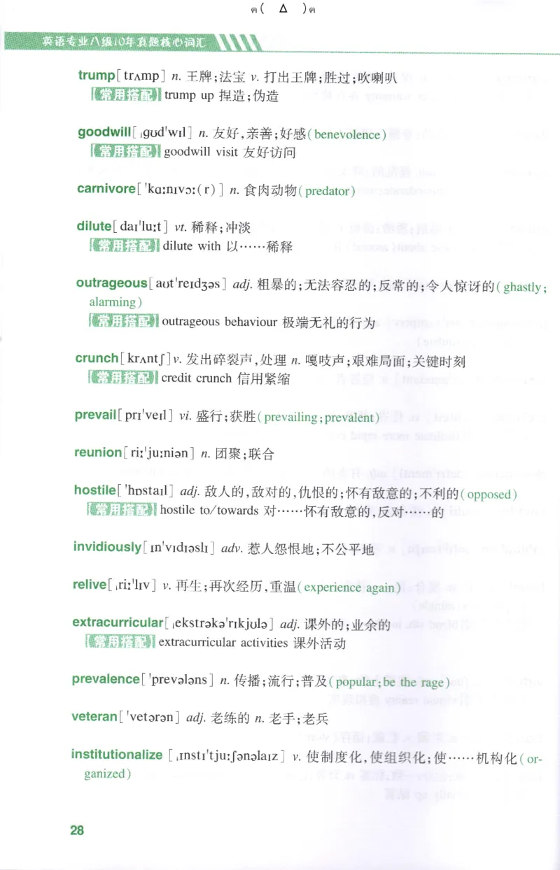 英语专八10年真题核心词汇Lesson1-21_英语专八真题c_专八版本1(优先学)_专八各类练习(赠送资料)_专八备考资料包_1专八词汇备考