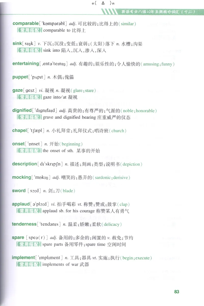 英语专八10年真题核心词汇Lesson1-21_英语专八真题c_专八版本1(优先学)_专八各类练习(赠送资料)_专八备考资料包_1专八词汇备考