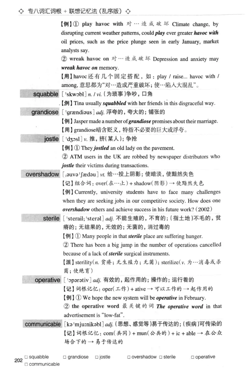 专八词汇词根+联想记忆法_英语专八真题c_专八版本1(优先学)_专八各类练习(赠送资料)_华研专八练习_华研新版专八_华研专八词汇13000_赠送资料