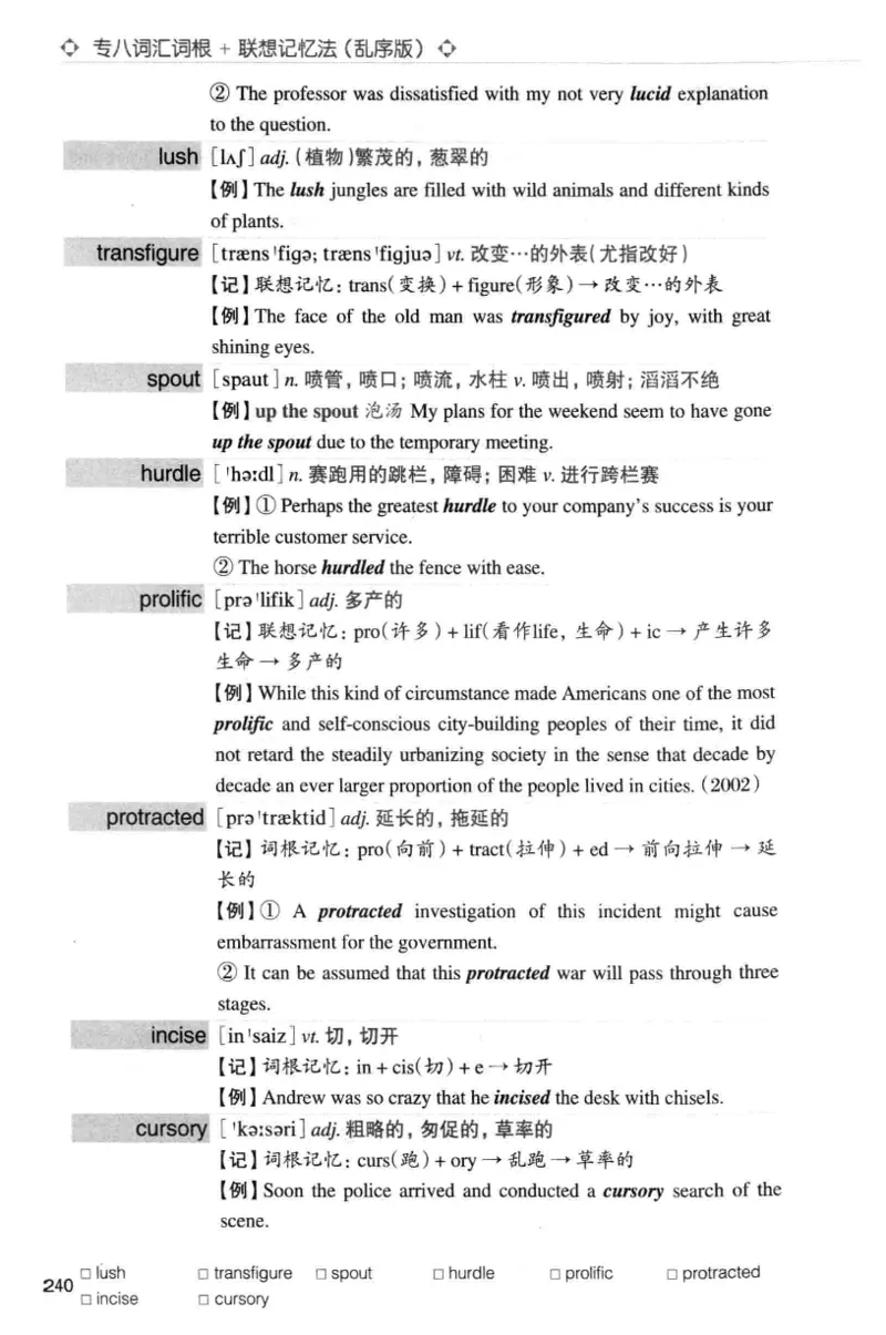 专八词汇词根+联想记忆法_英语专八真题c_专八版本1(优先学)_专八各类练习(赠送资料)_华研专八练习_华研新版专八_华研专八词汇13000_赠送资料