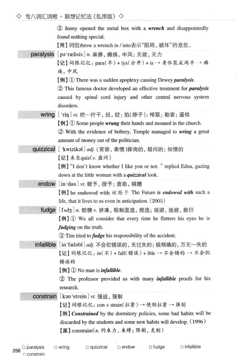 专八词汇词根+联想记忆法_英语专八真题c_专八版本1(优先学)_专八各类练习(赠送资料)_华研专八练习_华研新版专八_华研专八词汇13000_赠送资料