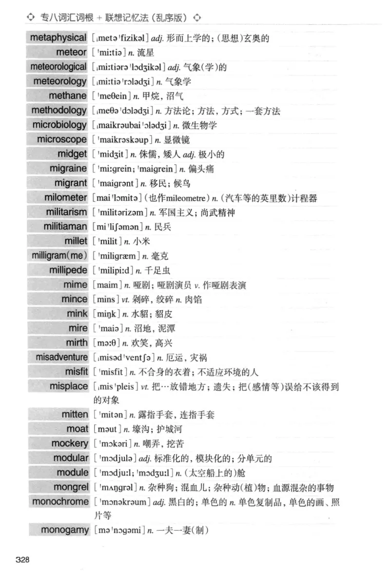 专八词汇词根+联想记忆法_英语专八真题c_专八版本1(优先学)_专八各类练习(赠送资料)_华研专八练习_华研新版专八_华研专八词汇13000_赠送资料