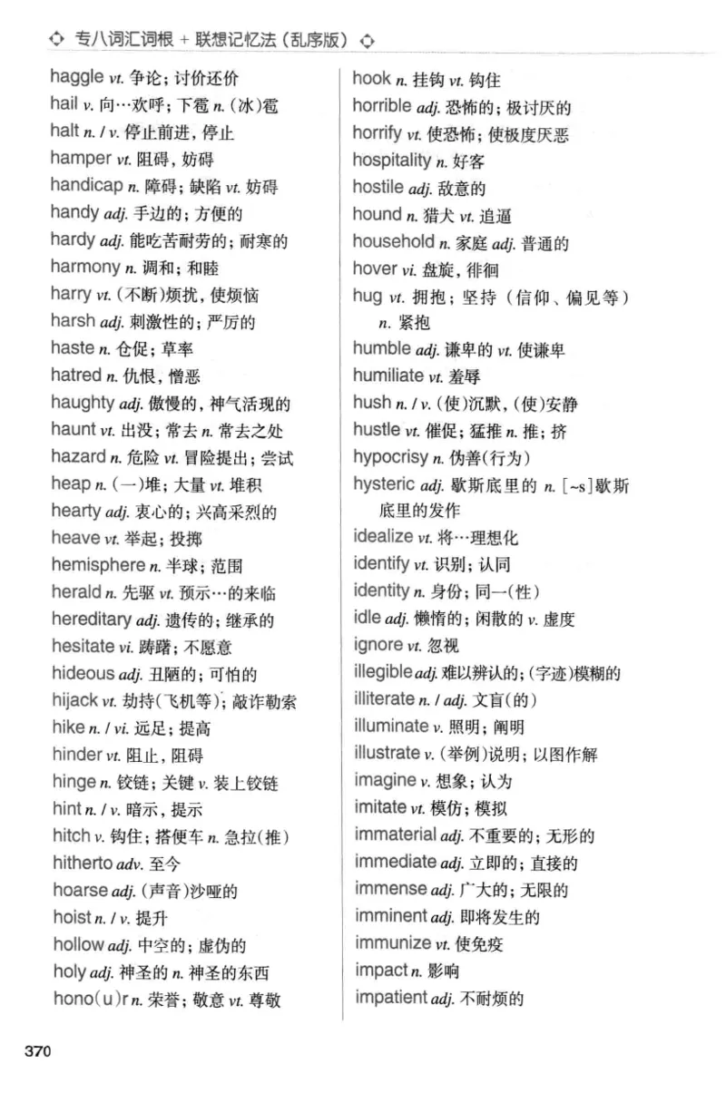 专八词汇词根+联想记忆法_英语专八真题c_专八版本1(优先学)_专八各类练习(赠送资料)_华研专八练习_华研新版专八_华研专八词汇13000_赠送资料