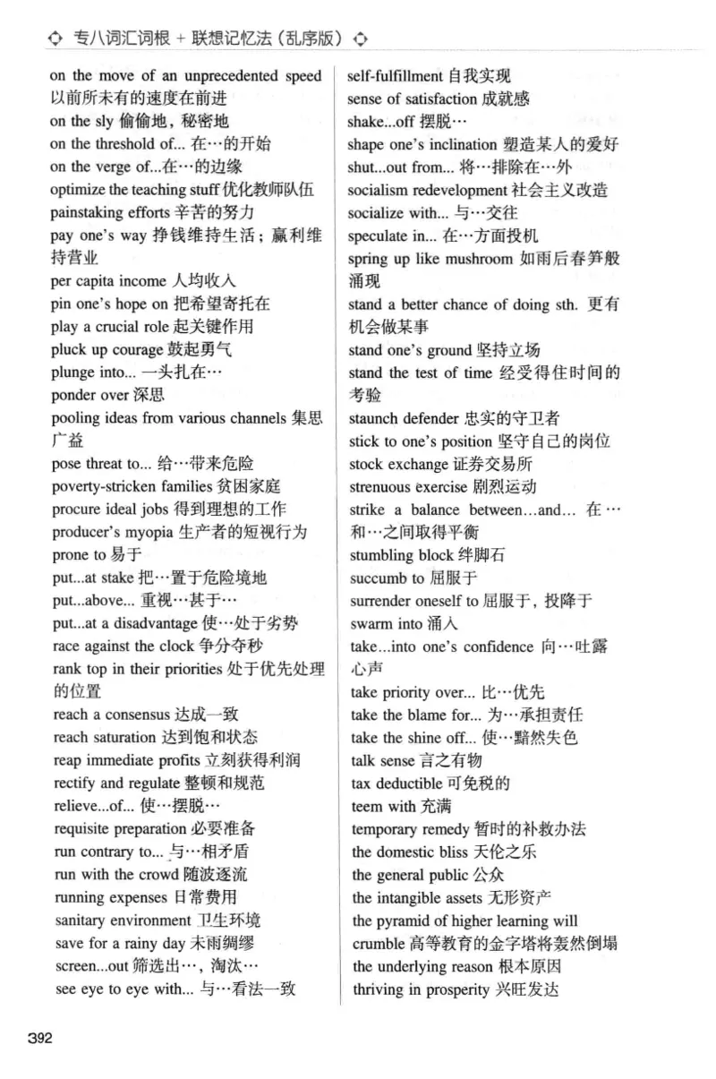 专八词汇词根+联想记忆法_英语专八真题c_专八版本1(优先学)_专八各类练习(赠送资料)_华研专八练习_华研新版专八_华研专八词汇13000_赠送资料