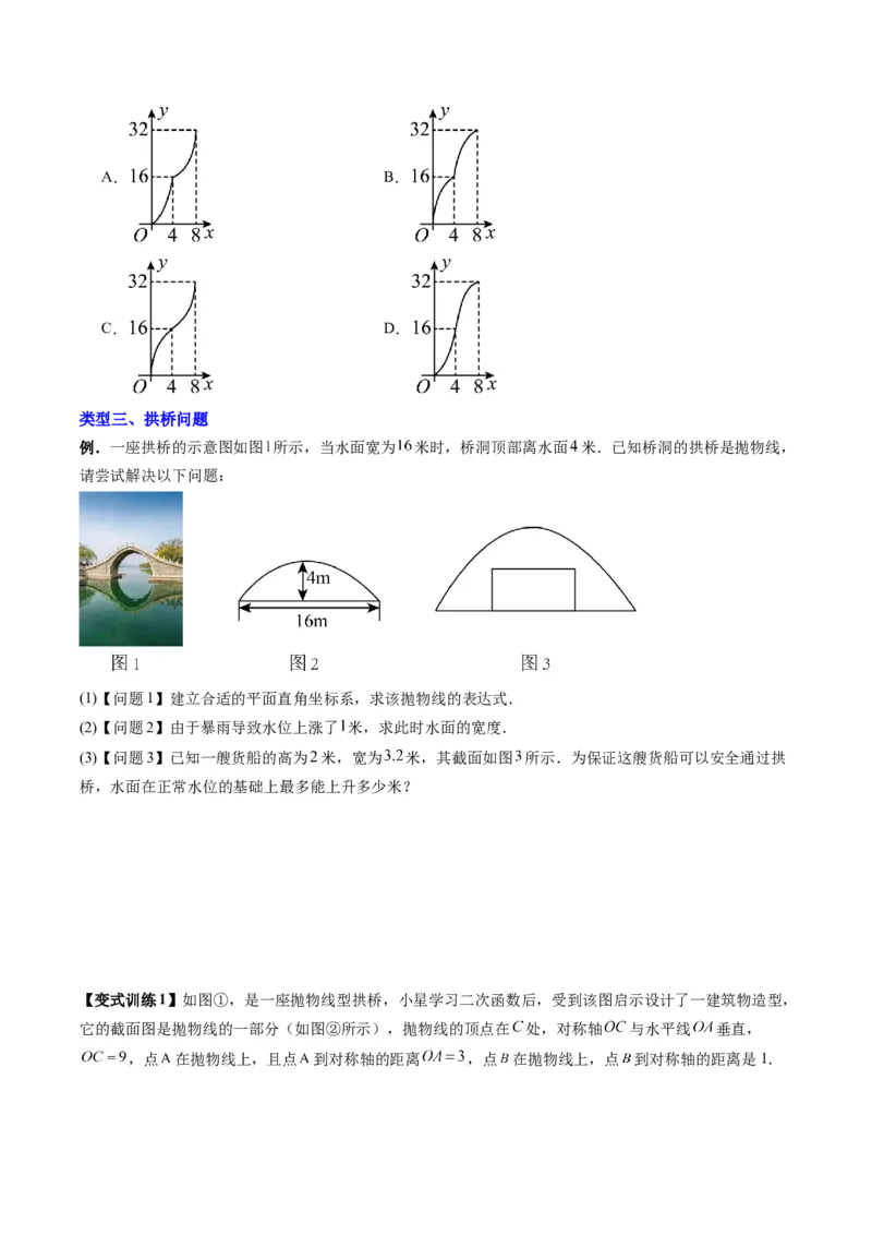 专题04二次函数实际应用的四种考法（学生版）（人教版）_人教版数学九年级上册_版本二_九年级数学上册（人教版）_压轴题攻略-V9_2024版