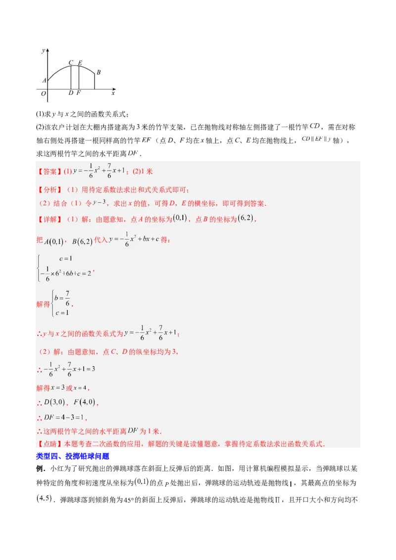 专题04二次函数实际应用的四种考法（教师版）（人教版）_人教版数学九年级上册_版本二_九年级数学上册（人教版）_压轴题攻略-V9_2024版