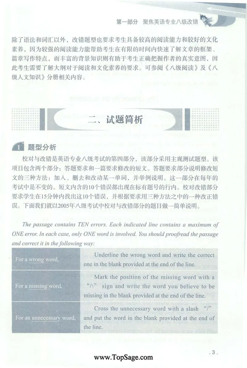 冲击波专八蓝皮改错_英语专八真题c_专八版本1(优先学)_专八各类练习(赠送资料)_冲击波专八改错专用书
