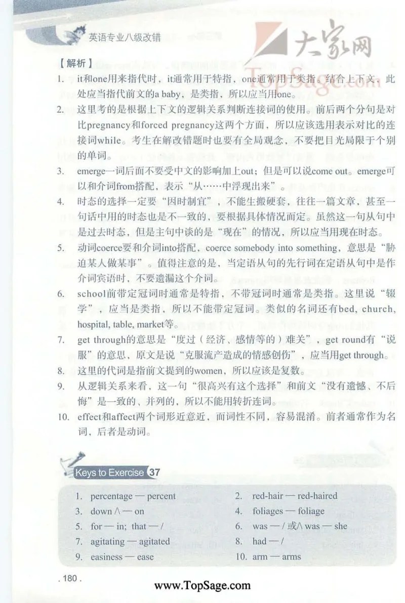 冲击波专八蓝皮改错_英语专八真题c_专八版本1(优先学)_专八各类练习(赠送资料)_冲击波专八改错专用书