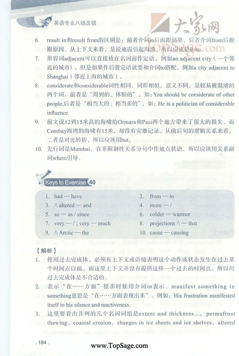 冲击波专八蓝皮改错_英语专八真题c_专八版本1(优先学)_专八各类练习(赠送资料)_冲击波专八改错专用书