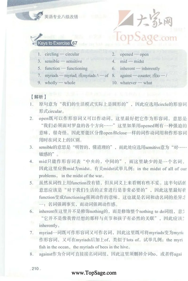 冲击波专八蓝皮改错_英语专八真题c_专八版本1(优先学)_专八各类练习(赠送资料)_冲击波专八改错专用书