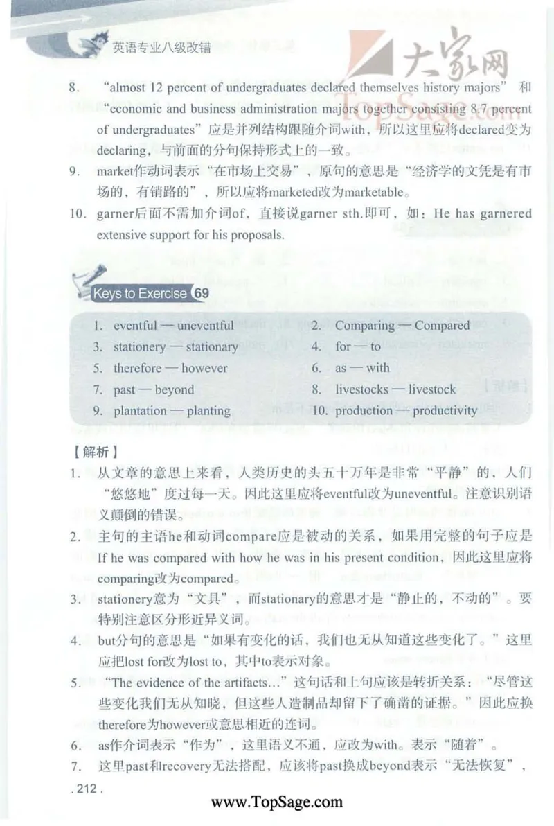 冲击波专八蓝皮改错_英语专八真题c_专八版本1(优先学)_专八各类练习(赠送资料)_冲击波专八改错专用书