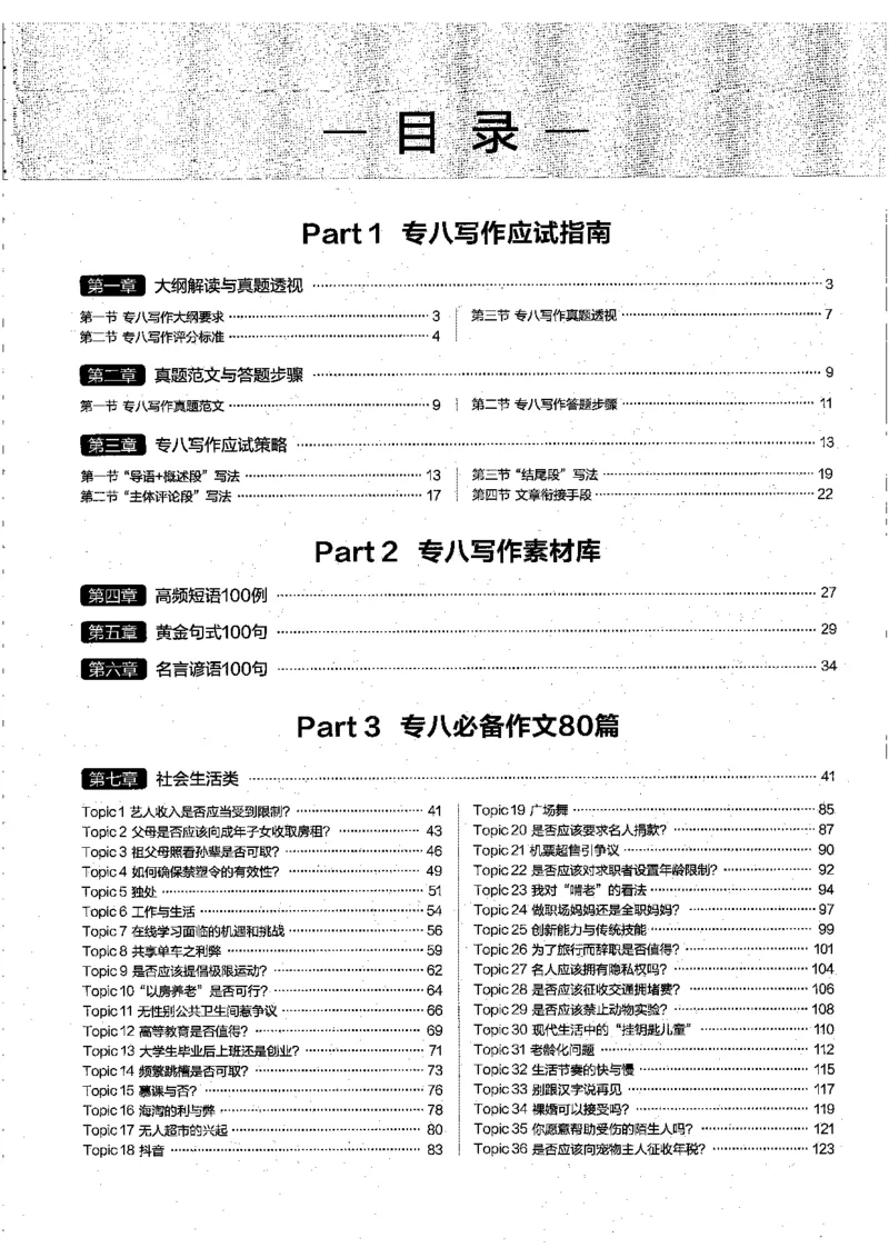 写作目录_英语专八真题c_专八版本1(优先学)_专八各类练习(赠送资料)_星火专八练习_专八写作120篇_拆分版本