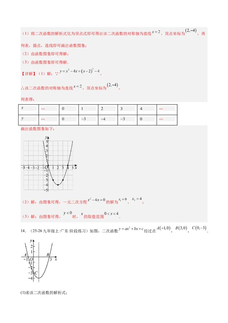 专题03二次函数与一元二次方程重难点题型专训（3个知识点+9大题型+3大拓展训练+自我检测）（教师版）_人教版数学九年级上册_版本二_九年级数学上册（人教版）_重难点专题提升-V7_2026版