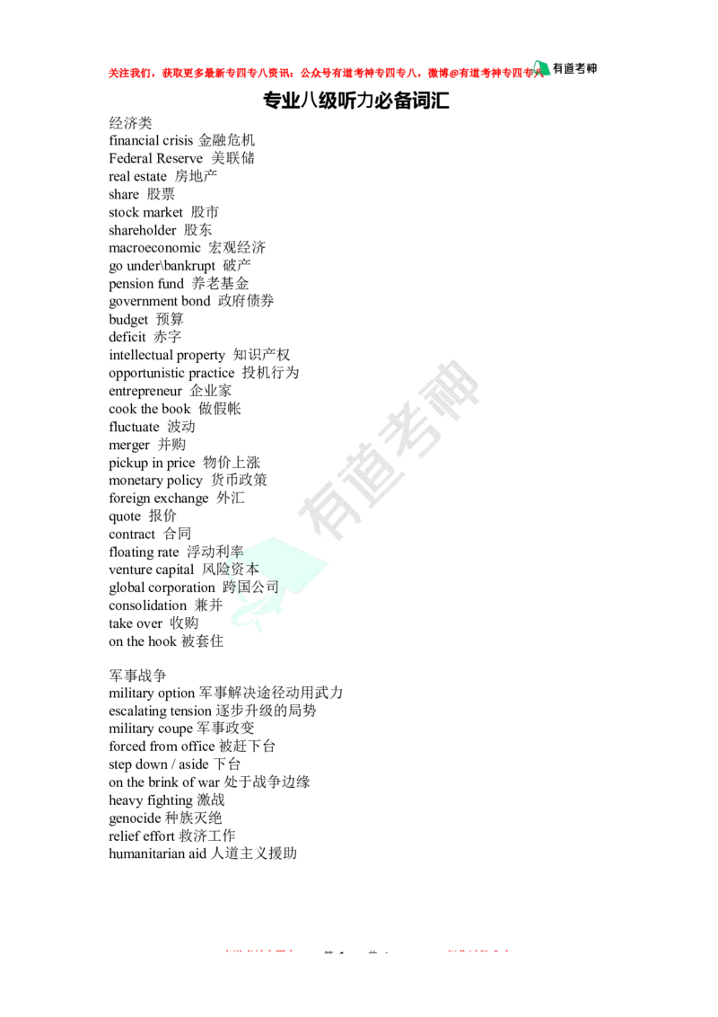 专八听力必备词汇_英语专八真题c_专八版本1(优先学)_专八各类练习(赠送资料)_专八备考资料包_2专八听力备考