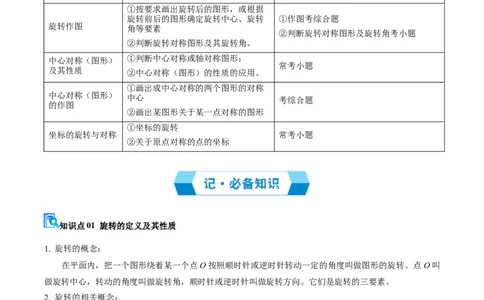 专题03旋转（期中复习讲义）（教师版）_人教版数学九年级上册_版本二_九年级数学上册（人教版）_期末专项复习-U276_期中总复习