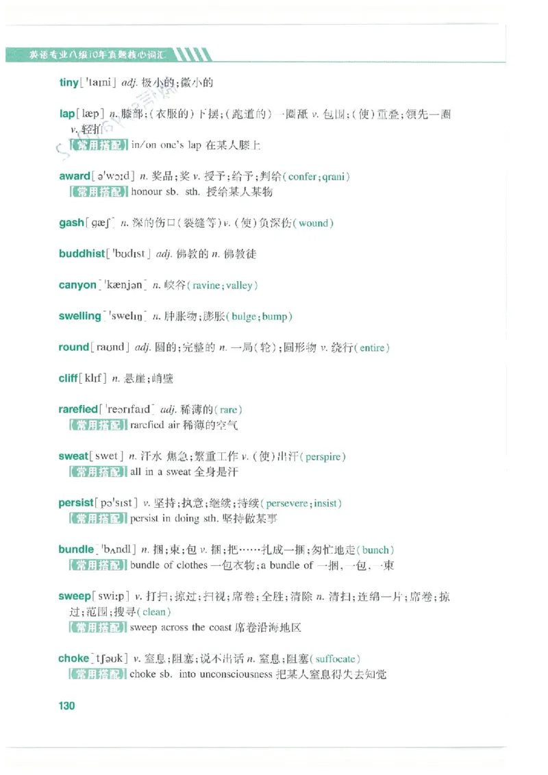 专八十年真题核心词汇_英语专八真题c_专八版本1(优先学)_专八必看重点资料(赠送)