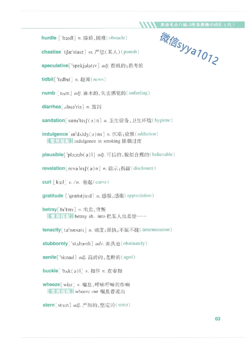 专八十年真题核心词汇_英语专八真题c_专八版本1(优先学)_专八必看重点资料(赠送)