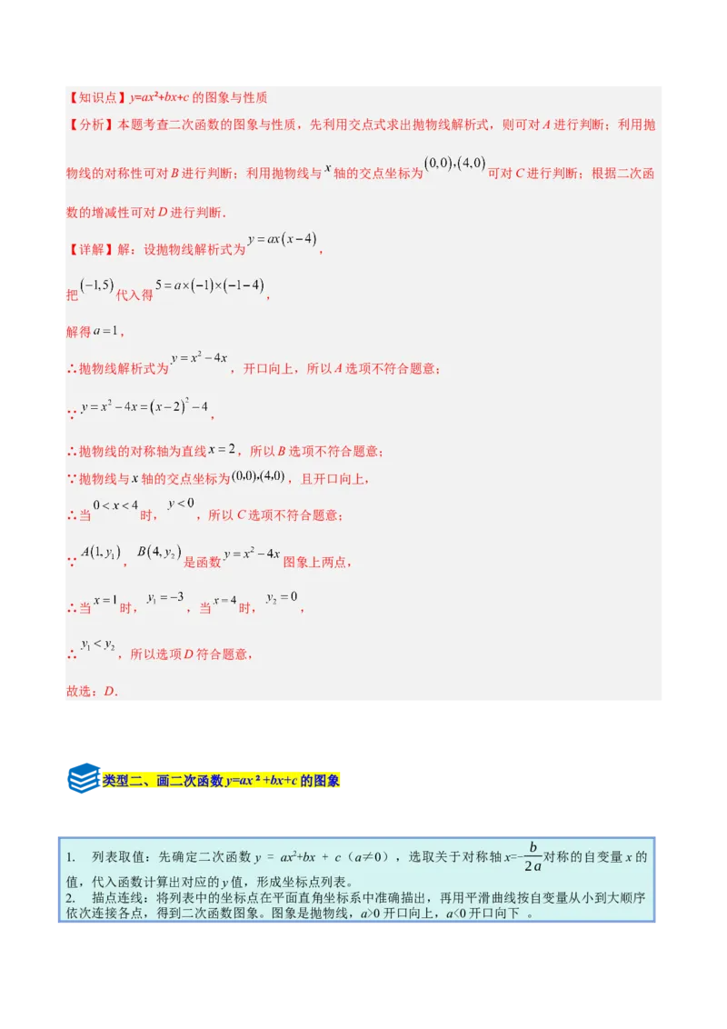 专题04二次函数的图象和性质的五类综合题型（压轴题专项训练）（教师版）_人教版数学九年级上册_版本二_九年级数学上册（人教版）_压轴题专项-V5_2026版