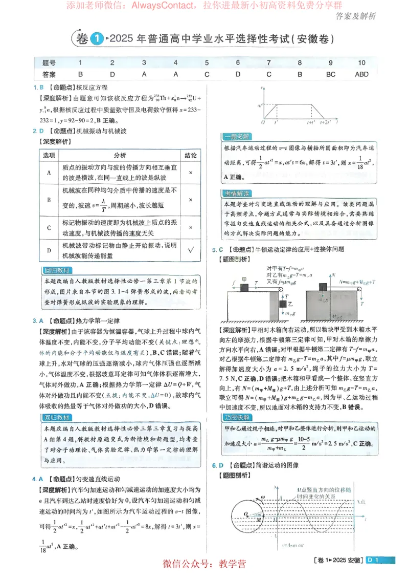 2026《理想树&bull;高考试题攻略》第1期物理解析册_高中三年全科资料_高中_2026版《理想树&bull;高考试题攻略》第1期