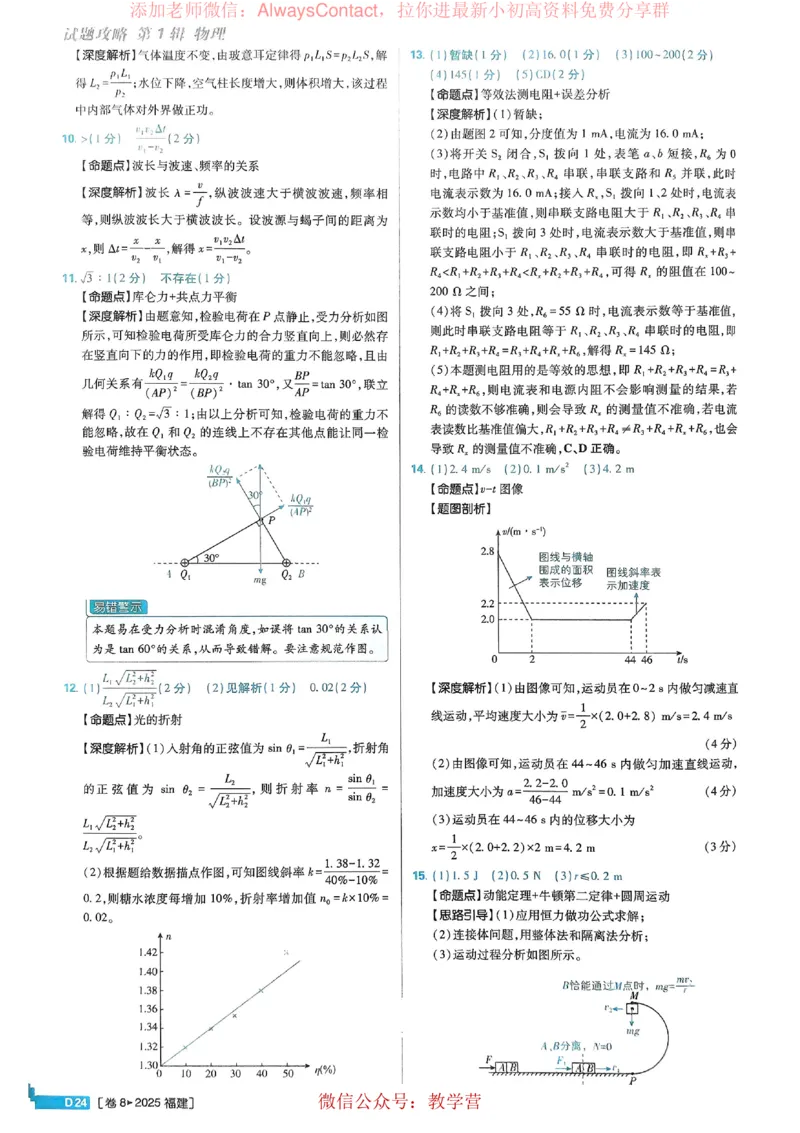 2026《理想树&bull;高考试题攻略》第1期物理解析册_高中三年全科资料_高中_2026版《理想树&bull;高考试题攻略》第1期