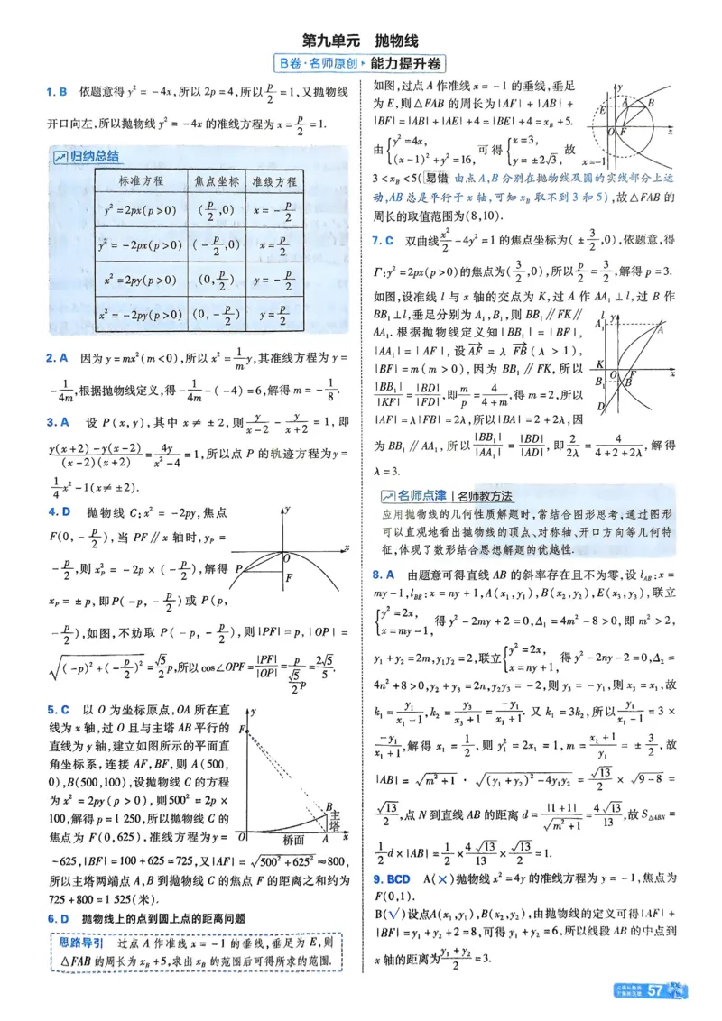 2026《天星单元双测卷》数学选修1解析册_高中三年全科资料_高中_42026版高中《天星单元双测卷》语数外理化生（教材同步版）选修1_2026《天星教育&bull;单元双测卷》数学选修一